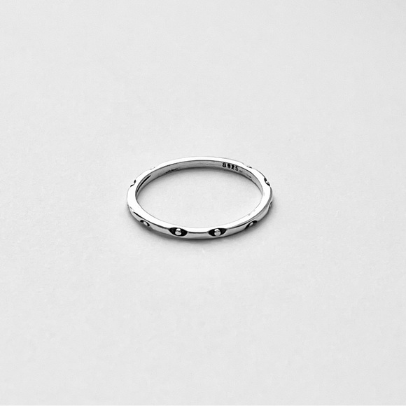 Sterling Silver Little Tiny Eternity All Seeing Eye Ring, Evil Eye Rings, Eyes - Picture 8 of 12